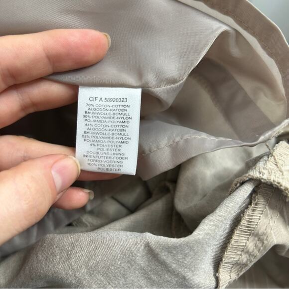 LA REDOUTE Faux Wrap Tulip Skirt Womens Size 14 Modest Office Professional Beige - Picture 8 of 8